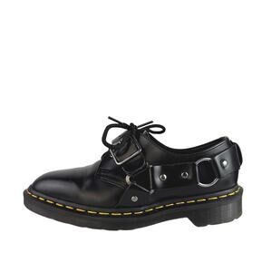 NEW Dr. Martens Henree Unisex Polished Smooth Leather Buckle Lace Up Shoes Sz 6